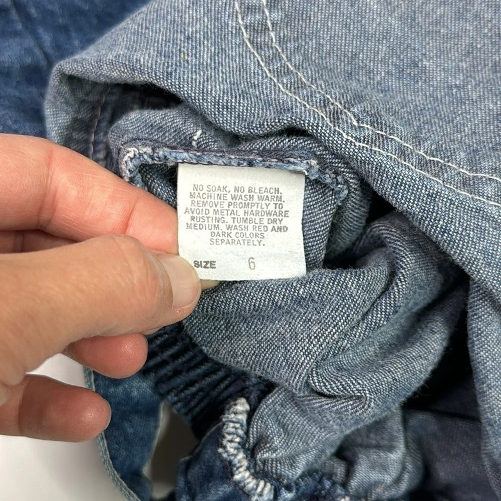 Vintage Oshkosh B'Gosh Denim Jean Overall Jumper Dress Size 6